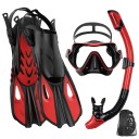 Juego de equipo de esnórquel S/M Aletas tamaño 37-41 18 x 40 cm Gafas de buceo y esnórquel Conjunto completo para esnórquel y buceo 3