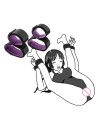 Juego de esposas y esposas para sujetar las muñecas a los muslos, sistema de correas ajustables, acolchado interior suave, embalaje discreto. 4