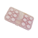 Juego de estuches para lentes de contacto con accesorios tamaño 15 x 9,2 cm estuche plástico transparente con varios compartimentos 8