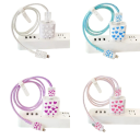 Juego de fundas protectoras para cargador y cable de iPhone, funda decorativa contra roturas, 5 piezas, compatible con 18W/20W 5