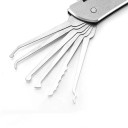 Juego de ganzúas compacto 9x1,5 cm Acero inoxidable Llaves universales y miniganchos Resistente a la corrosión Herramientas prácticas de cerrajería 2