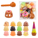 Juego de helados para niños Juguete de cocina para niños Simulación de venta de helados Bolas cucurucho cuchara Regalo 7