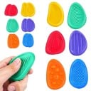 Juego de juguetes antiestrés de 6 piezas, herramientas de relajación de silicona de diferentes texturas de 4 a 7 cm para liberar estrés 3