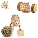Juego de juguetes de madera para roedores 10 uds. 5