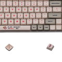 Juego de keycaps retro de anime 138 pcs Dye Sub PBT perfil XDA beige y rojo para teclado mecánico con MX Switch 2
