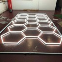 Juego de luz LED hexagonal 220V blanca fría 6500K iluminación de panal para techo taller garaje peluquería gimnasio 2