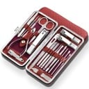 Juego de manicura y pedicura de acero inoxidable Herramientas profesionales para uñas de manos y pies 19 piezas 2
