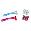 Juego de maquinillas manuales 13,5 x 4,5 x 2,3 cm 1 maquinilla de afeitar + 18 cuchillas Acero inoxidable de seis capas Afeitado femenino Cabezal intercambiable 1