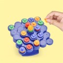 Juego de mesa de equilibrio con árbol de plástico inclinado Piedras de juego de colores en cuatro colores y dado Dimensiones 12 x 14 cm 3