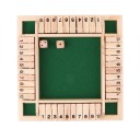Juego de números de madera 22 x 22 x 3 cm Juego de mesa de dados para 4 jugadores Números giratorios Juego familiar estratégico con piezas 4