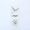 Juego de pegatinas corporales decorativas 2 unidades 10,5 x 24 cm Efecto de grietas negro patrones temporales para la cara, el cuello y el cuerpo 6