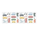 Juego de pegatinas para pared 4 unidades 22,5 x 30 cm PVC Medios de transporte Decoración infantil para habitación Coche Avión Pegatinas de colores 1