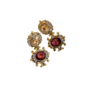 Juego de pendientes y collar antiguo 33,6 cm collar y pendientes 4,4 cm Aleación de cobre Joyería de lujo para mujeres Eventos especiales 2