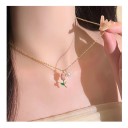 Juego de pendientes y collar de tulipán 42+16.5+5 cm Pendientes 1.4 cm Conjunto de dama con tulipán Joyas de fiesta dulces Regalo 4