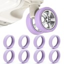 Juego de protectores de silicona para ruedas 5,3 x 1,5 cm 8 unidades Fundas protectoras para ruedas de muebles Cubiertas antirruido para proteger el suelo 4