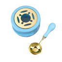 Juego de sellado 2 piezas Juego para hacer lacre Cuchara para sellar y calentador de lacre 4