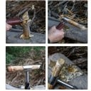 Juego de taladro de tierra manual para la plantación de árboles Ahoyador de tierra con funda Herramientas para jardín y siembra 4