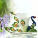 Juego de té de pavo real, 3 piezas 4