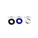 Juego de tres anillos de estrangulamiento de silicona de talla única con superficie lisa en tres colores Embalaje discreto 3