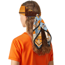 Juego geométrico de cuadrados pañuelo cuadrado tendencia de moda femenina pañuelo multifuncional para cabeza, cuello y cuerpo accesorio 5