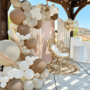 Juego para hacer guirnalda de globos 115 pcs Globos metálicos marrones y beige Decoración para celebración Decoración de bodas y cumpleaños 2