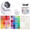 Juego para hacer joyas Máquina para ensartar cuentas de forma sencilla con un conjunto de 5000 cuentas 10,7 x 8 x 8,1 cm 3