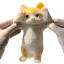Juguete antiestrés en forma de gato peludo estirable aproximadamente 13 x 7 cm juguete de mano para la relajación del estrés 7