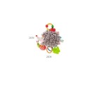 Juguete colgante para bebés 23 x 21 cm Erizo con manzana y caracol Juguete silbador para cochecito Desarrollo del tacto y la audición 2
