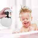 Juguete de baño para ducha de 9 x 14 cm con forma de huevo y pingüino para bañera de bebé, juguete acuático interactivo que desarrolla los sentidos 2