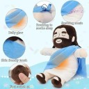Juguete de peluche Jesús 40 cm que respira, mascota durmiente con música, luz y vibraciones, suave peluche para calmar y un sueño tranquilo de los niños 4