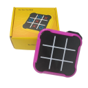 Juguete electrónico táctil de tres en raya 9 x 9 cm Juego interactivo para niños y adultos Cuadrícula luminosa de tres en raya Diversión educativa 5