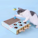 Juguete interactivo para gatos 2 en 1 Rascador y juego Whack a Mole 26x26,5x6 cm Rascador y pedales de presión con topo 2