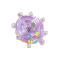 Juguete interactivo para loros de 8 cm, jaula colgante giratoria para pájaros, juguete para entrenamiento de pico, juego de estimulación sensorial y diversión para pájaros. 7