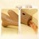 Juguete masticable para perros de fibra de madera en forma de cuerno para limpieza dental y fortalecimiento de la mordida 2 Juguete masticable para perros de fibra de madera en forma de cuerno para limpieza dental y fortalecimiento de la mordida 2