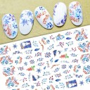 Jul 3D-nagelklistermärken N977 9