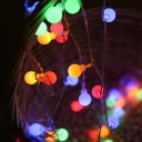 Julbelysning Garland med LED-ljusbollar Trädgårdsljuskedja LED-bollgirland på USB Utomhusljusgirland 3m 20 LEDs 2