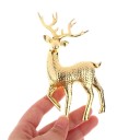 Juldekoration gyllene rådjur 14,5 cm 2