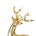 Juldekoration gyllene rådjur 14,5 cm 4