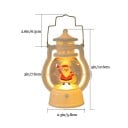 Jule LED lanterne Santa med sæk 12,6×7,6×5,8 cm Hvid lanterne med varmt lys Plastisk dekoration til bord eller ophæng 2