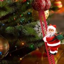 Juledekoration Julemanden på en stige 4