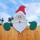 Juledekoration på hegnet Julemanden 2
