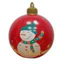 Juleinflatable dekoration 60 x 80 cm Gigantisk kugle af PVC med snemænd Udendørs vandtæt hængende pynt til vinterferier og fester 1