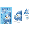 Julklistor för fönster 20 x 30 cm Blå dekorationer med snöflingor och stjärnor Olika storlekar Återanvändbara PVC-klistret för vinterdekoration 2