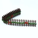 Julträdgårdsstaket 90 cm x 5 m Liten inredningsjuldekoration av naturligt trä Dekorativt staket för arrangemang av festliga dekorationer i hemmet 4