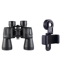 Jumelles professionnelles à long portée avec support pour téléphone mobile verre BAK4 20x50 mm 2