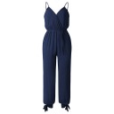 Jumpsuit för kvinnor med veckad topp 4