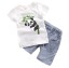 Jungen-Set – T-Shirt mit Panda und Shorts J677 1