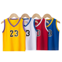 Jungen Sportanzug Tanktop und Shorts mit Gummi Nummer 23 V Ausschnitt leichter Sommer Trainingsanzug 4