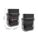 Junsun OBD2 V1.5 Bluetooth diagnostická čítačka na auto čítanie a mazanie chybových kódov živé dáta spotreba paliva ABS plast čierna 2