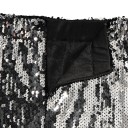 Jupe à paillettes pour femmes avec taille haute 4